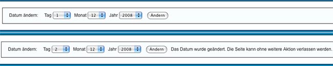 Datum ändern
